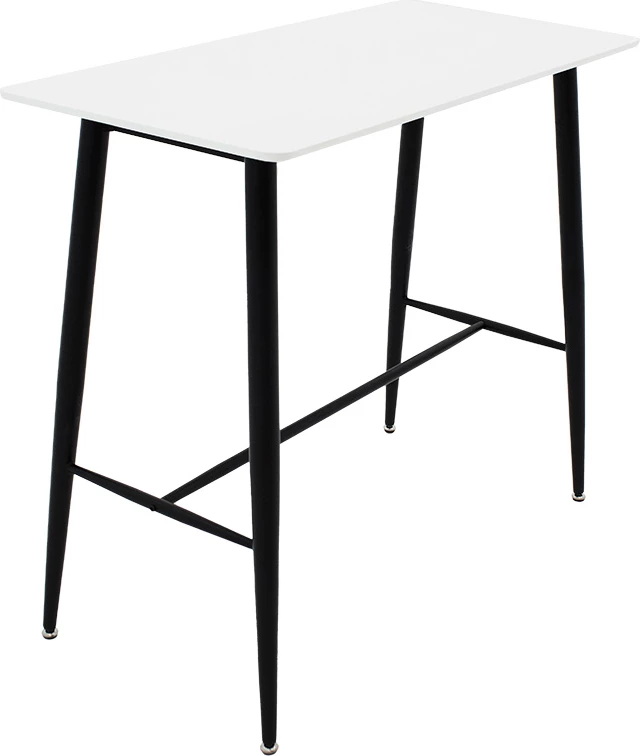 Tavolinë për bar Harriet, MDF e bardhë-e zezë, 120x60x105cm