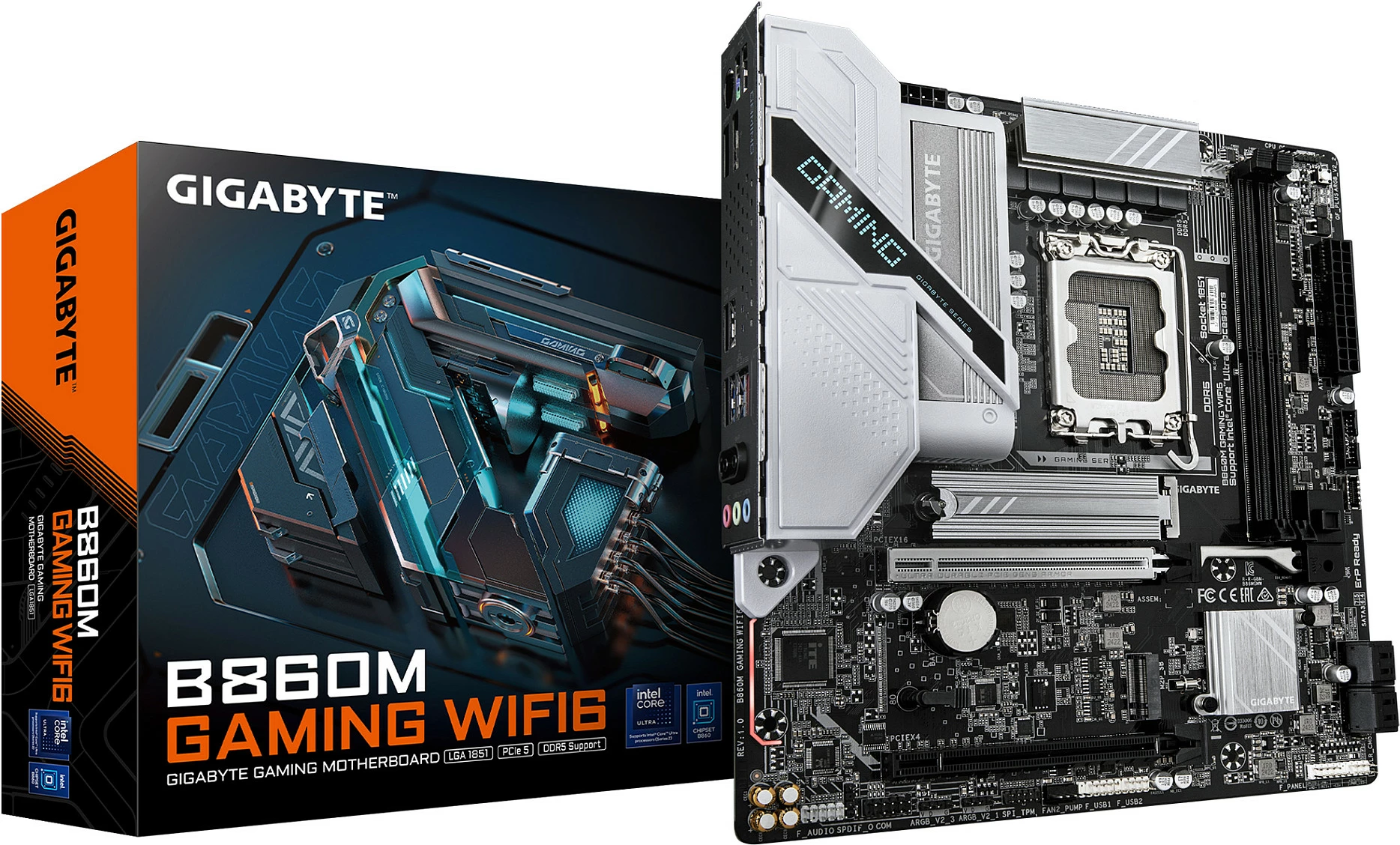 Pllakë amë Gigabyte B860M Gaming WiFi6, LGA 1851, DDR5 deri 9066MHz, micro ATX