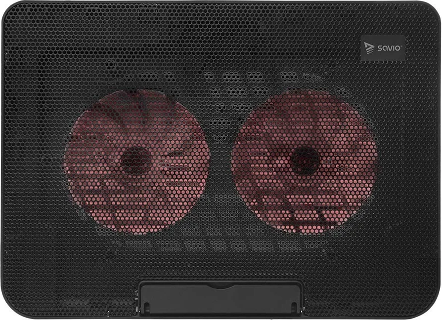 Bazë ftohëse për laptop Savio COS-02, 2 ventilatorë, 17.3", e zezë