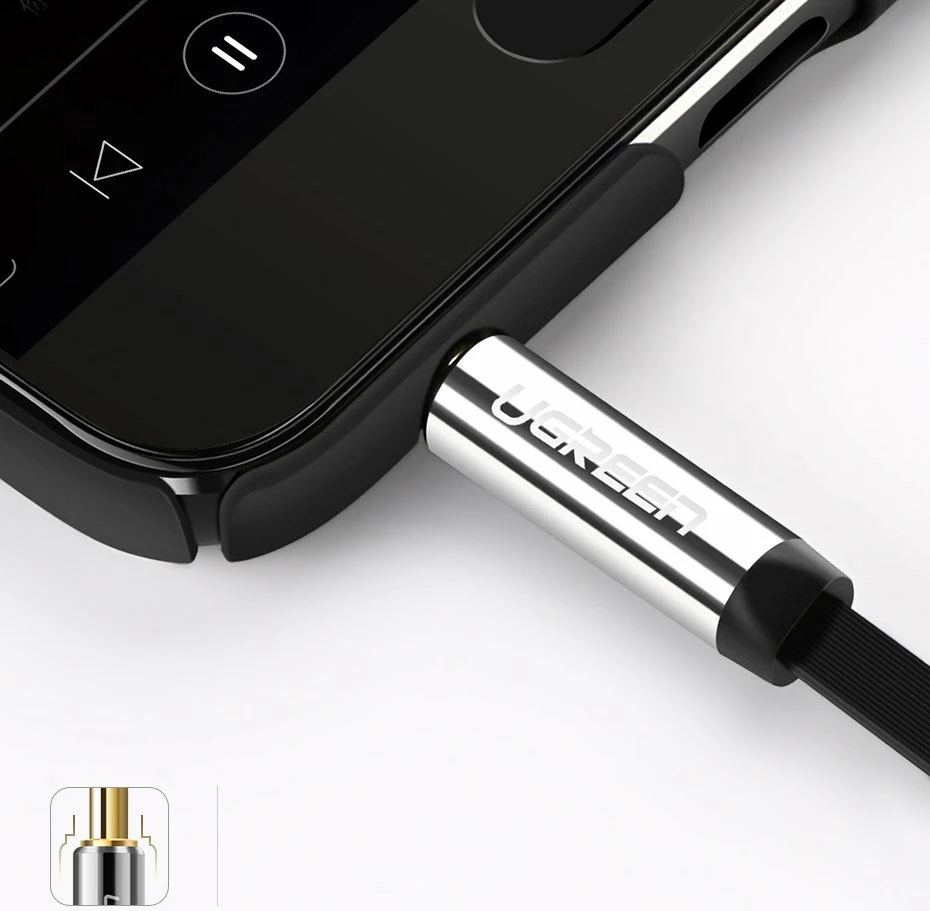 Kabllo audio AUX Ugreen 10728, 3.5 mm mini jack, 3 m, argjendtë