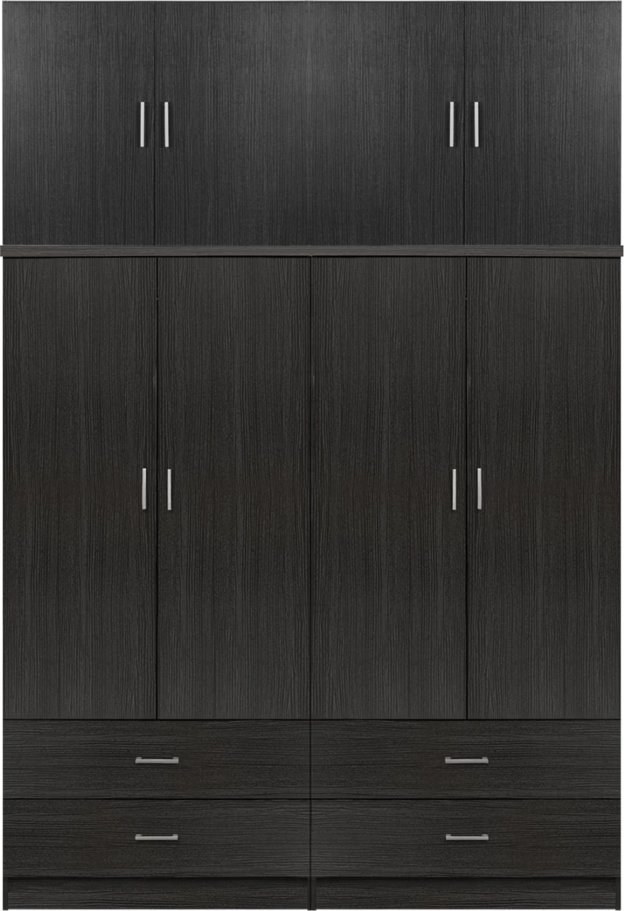 Set 2 copë Garderobë 4 fletë me papafingo Zebrano 160x42x241 FH11352.01