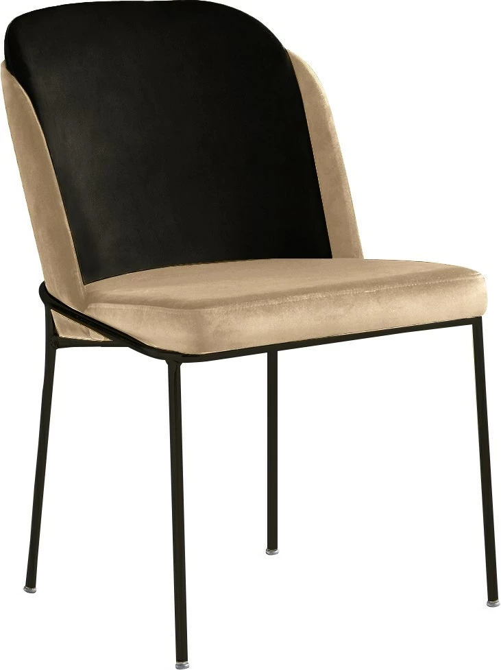 Set karrigesh (2 copë), Hanah Home, DR - 145 V2, kadife, ngjyrë e zezë dhe krem