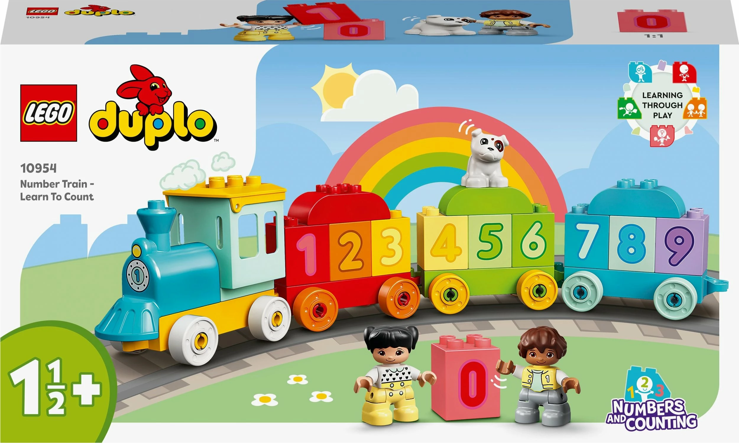 Set LEGO DUPLO Number Train - Learning to Count 10954, 23 pjesë, për 18+ muaj, shumëngjyrësh