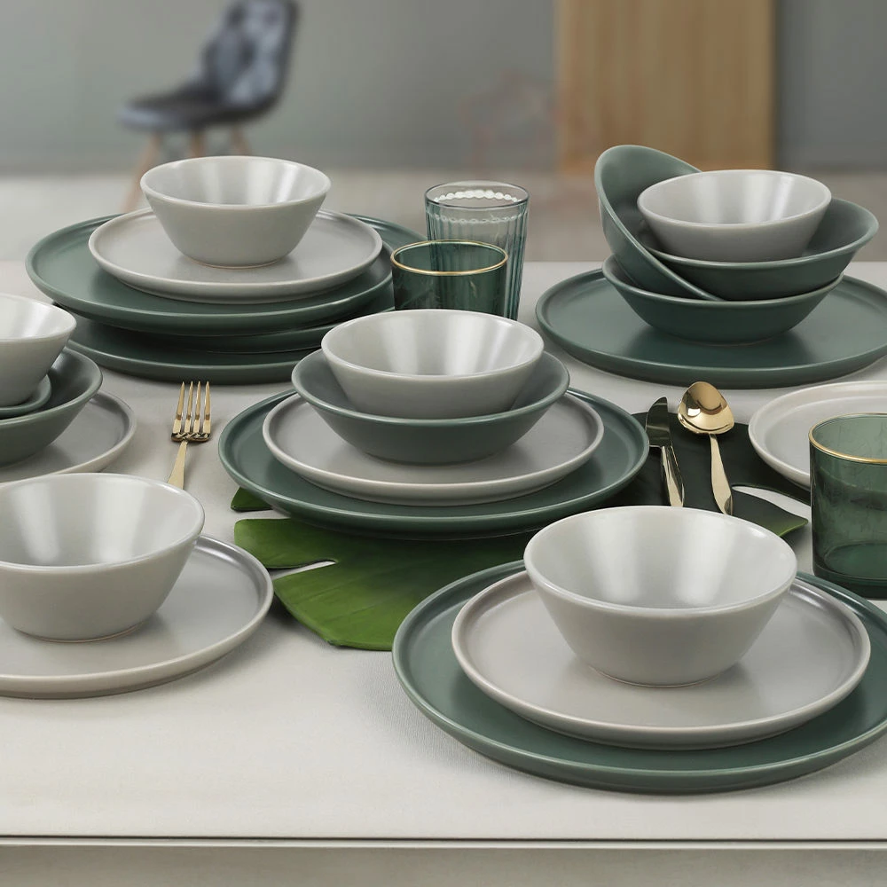 Set enësh për drekë prej qeramike, 24 copë, Hermia Concept, TY039124FX90A000000MAET000