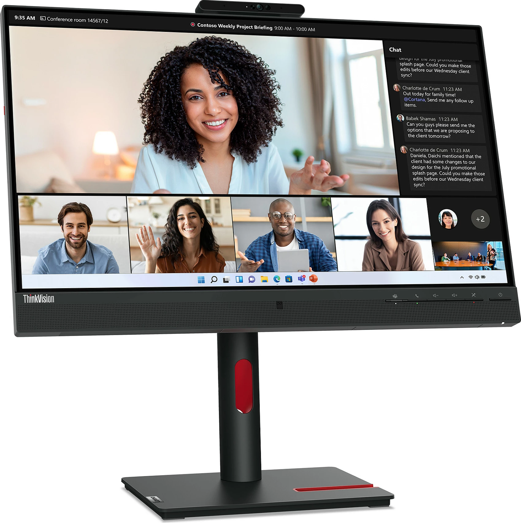 Monitor Lenovo ThinkVision T24mv-30, 23.8", Full HD, LED, i zi