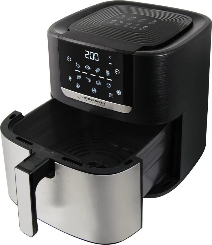 Fritezë me ajër Esperanza EKA004, 8L, 1700W, Inox, e zezë