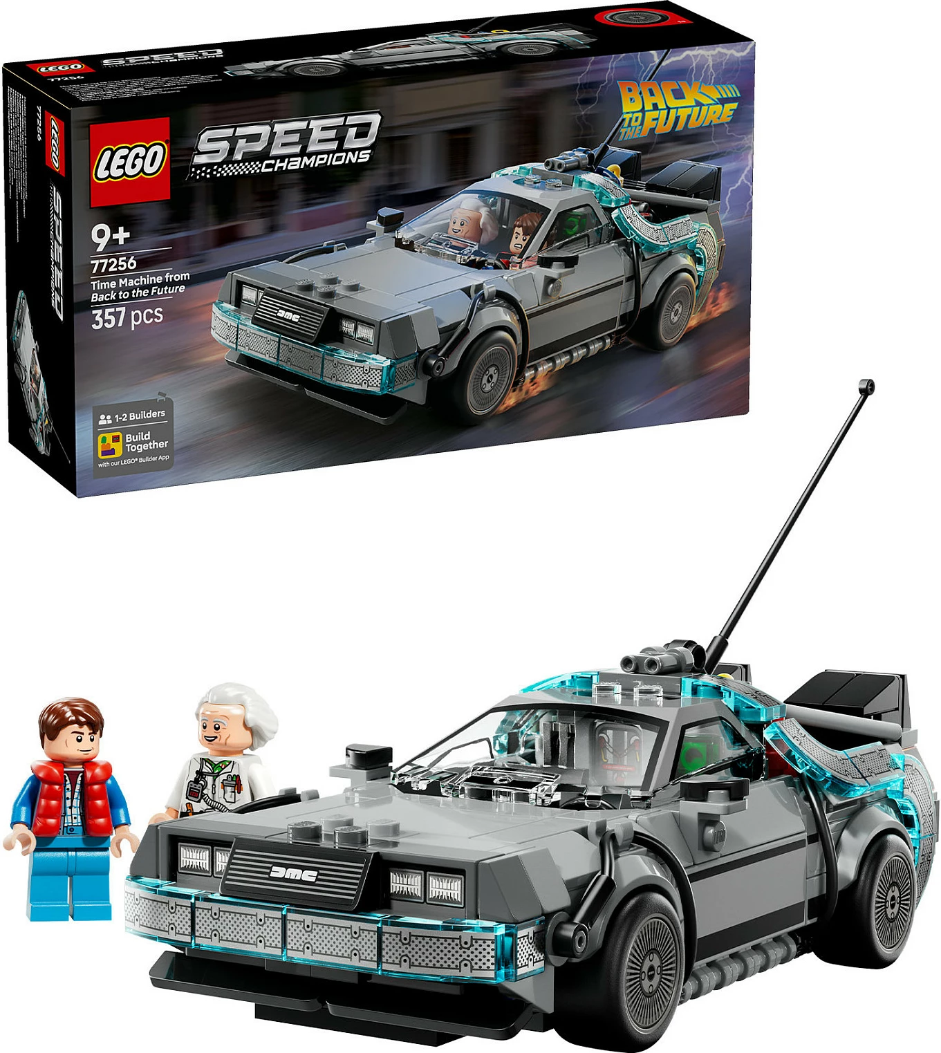 Set ndërtimi LEGO Speed Champions Time Machine Back to the Future 77256, 357 copë, multikolor