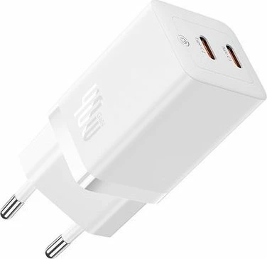 Karikues Baseus GaN5 CCGP180102 40W 2x USB-C 3A, bardhë