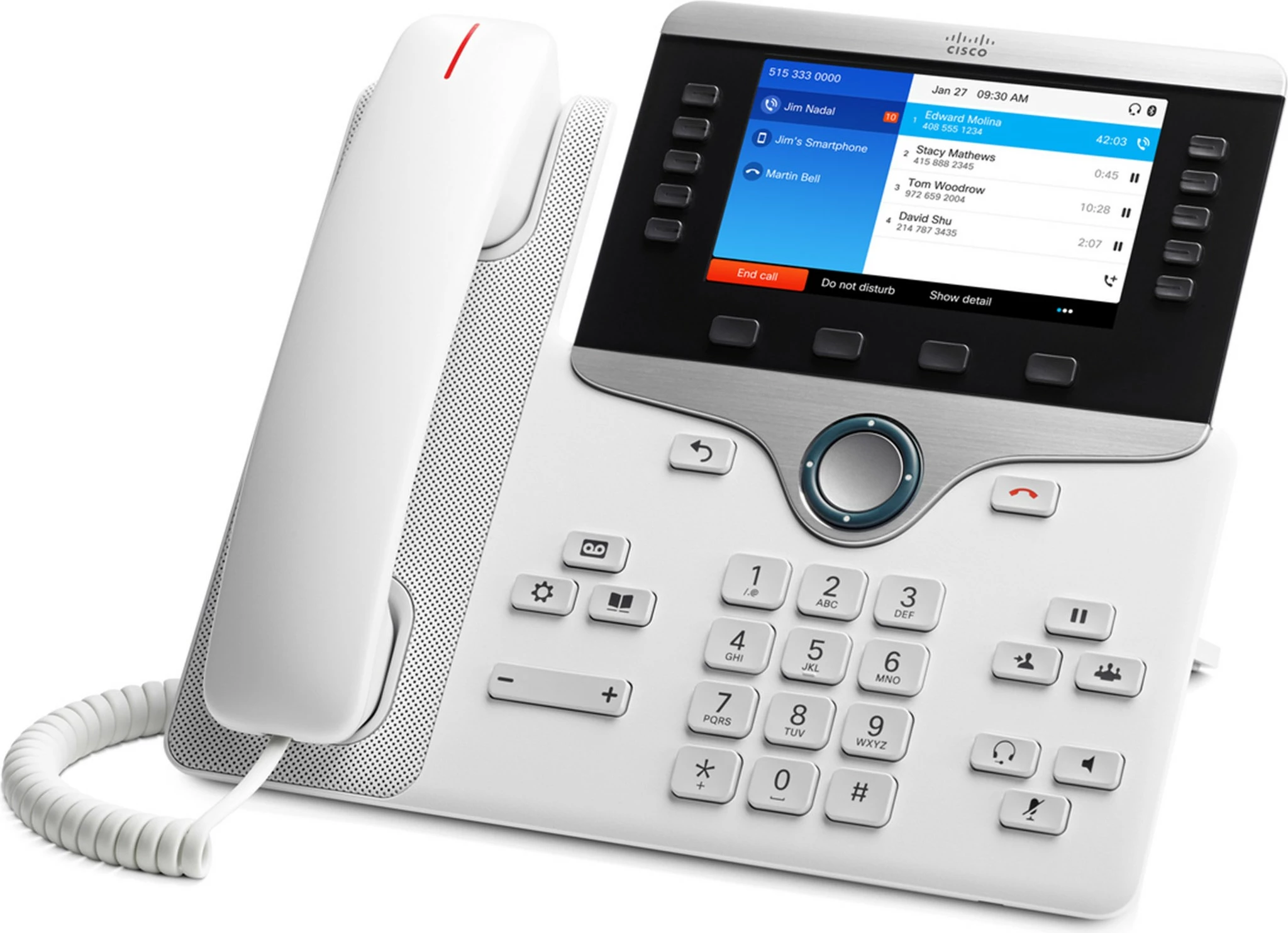 Telefon IP Cisco 8851, 5 inç, Gigabit Ethernet, Bluetooth, USB, i zi