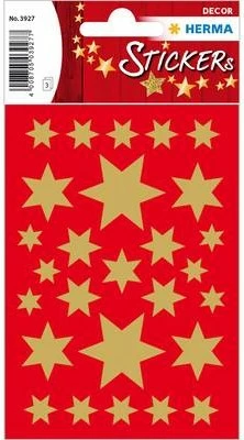 Sticker yje HERMA, letër, ngjyrë ari, ngjitës i përhershëm