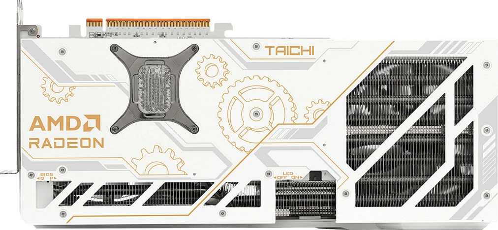 Kartelë grafike ASRock Radeon RX 9070 XT Taichi White, 16GB GDDR6, 3 fana, PCIe 5.0, e bardhë