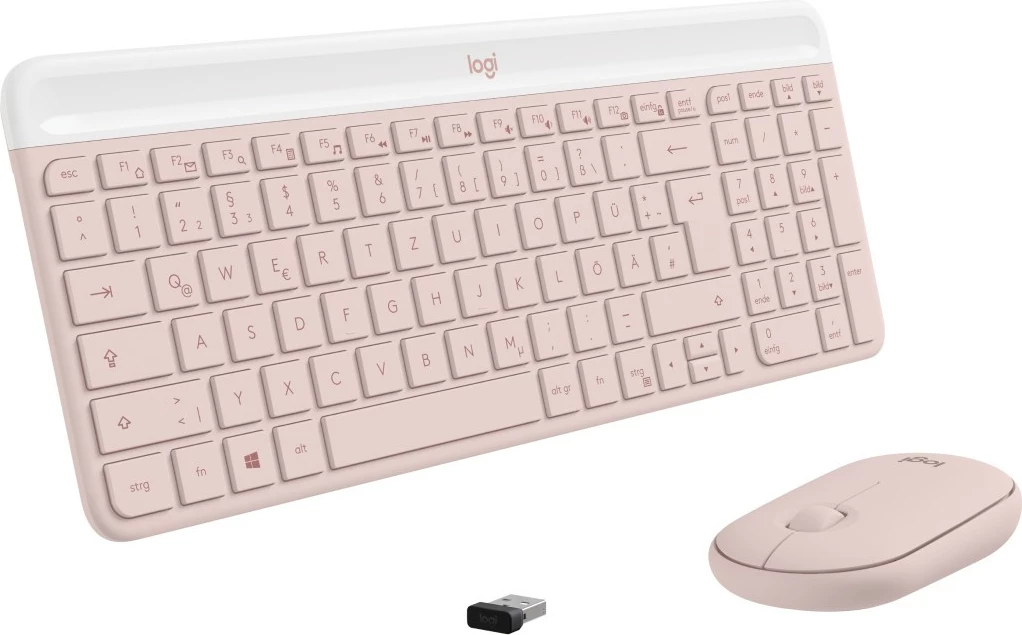 Tastierë me maus wireless Logitech MK470 Slim Combo, QWERTZ, rozë
