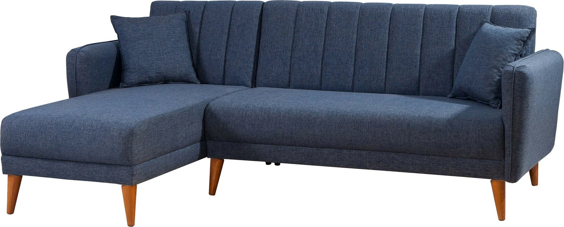 Kënd divan-krevat Atelier del Sofa, kënd majtas, ngjyrë kaltër e errët