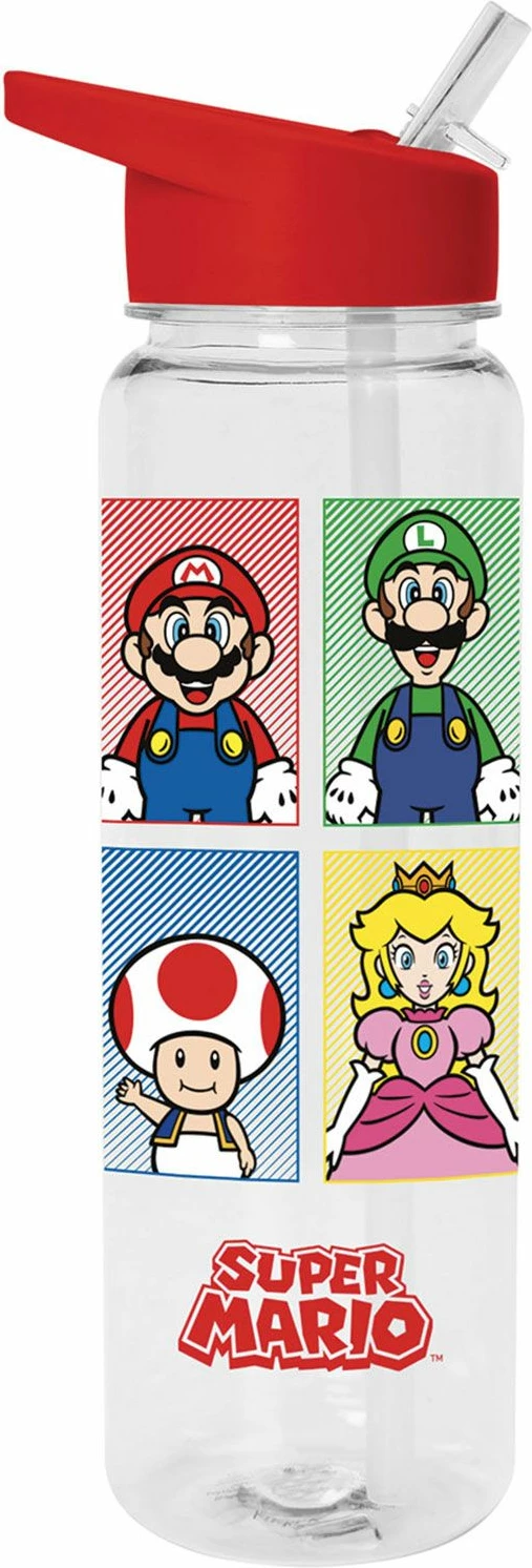 Bidon uji Pyramid Super Mario 4 Colour 700 ml, kapak i kuq