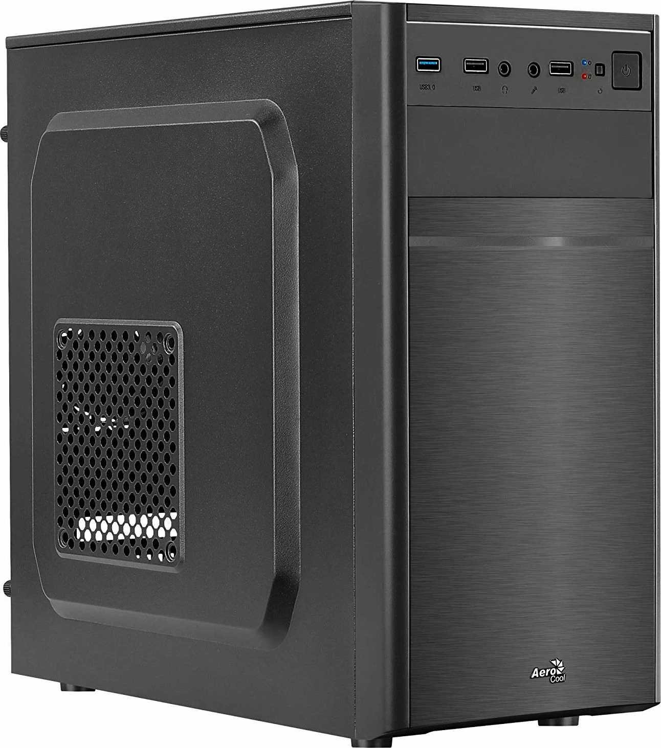 Kasë Aerocool CS-103 Mini Tower për Micro-ATX/Mini-ITX, pa furnizues rryme, e zezë