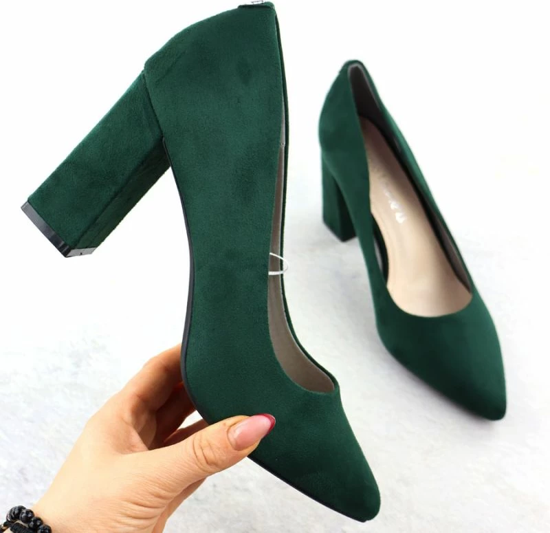 Këpucë elegante femra Leone, të gjelbra