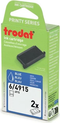 Patrone Trodat 6/4915/SS, bojë blu, për Printy 4915, 2 copë, e zezë