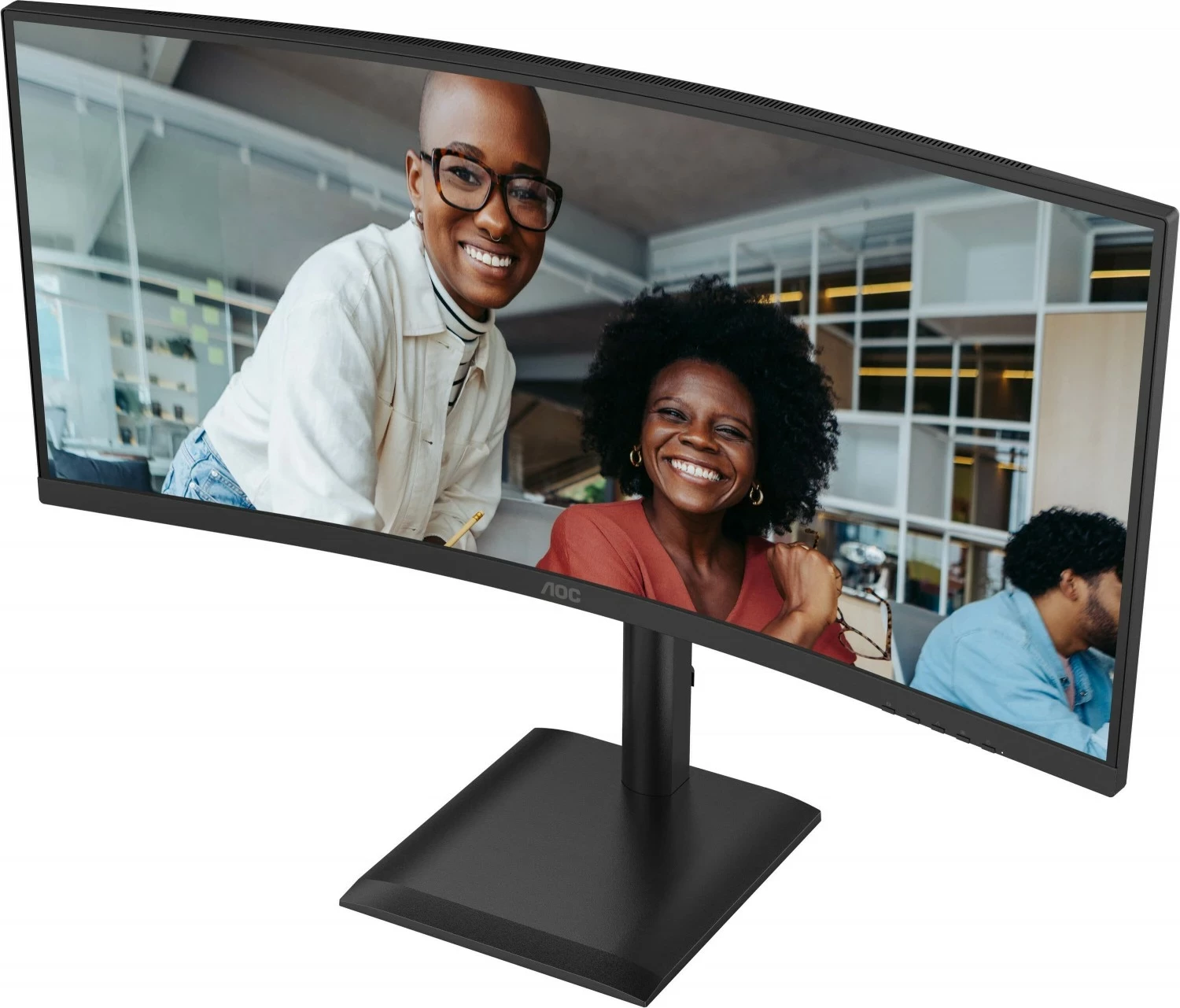 Monitor AOC CU34E4CV, 34 inç, UWQHD, 120Hz, VA, e zezë