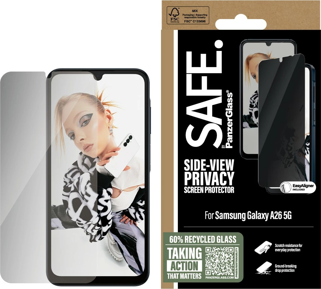 Mbrojtës ekrani privacy PanzerGlass për Samsung Galaxy A26 5G, transparent