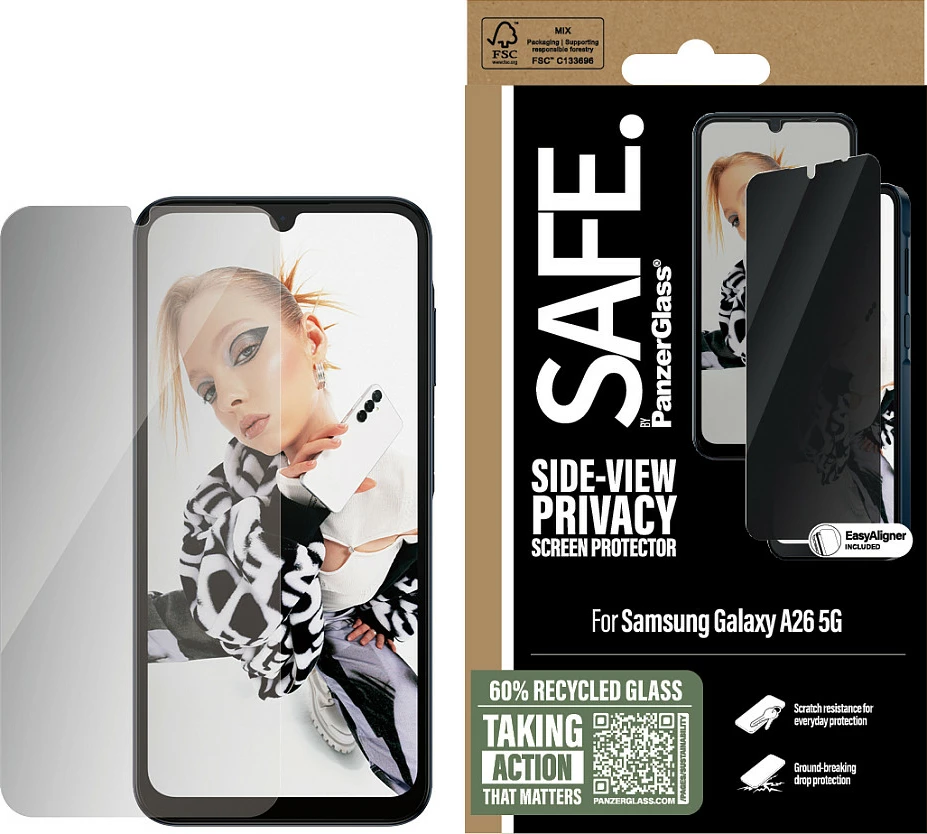 Mbrojtës ekrani privacy PanzerGlass për Samsung Galaxy A26 5G, transparent
