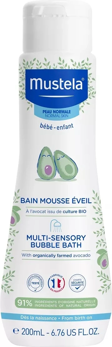 Banjë me flluska Mustela Multi-Sensory për fëmijë dhe foshnje 200ml