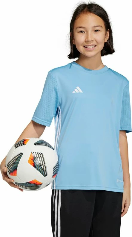 Fanellë futbolli për fëmijë adidas, blu [Madhësia: 152 cm]