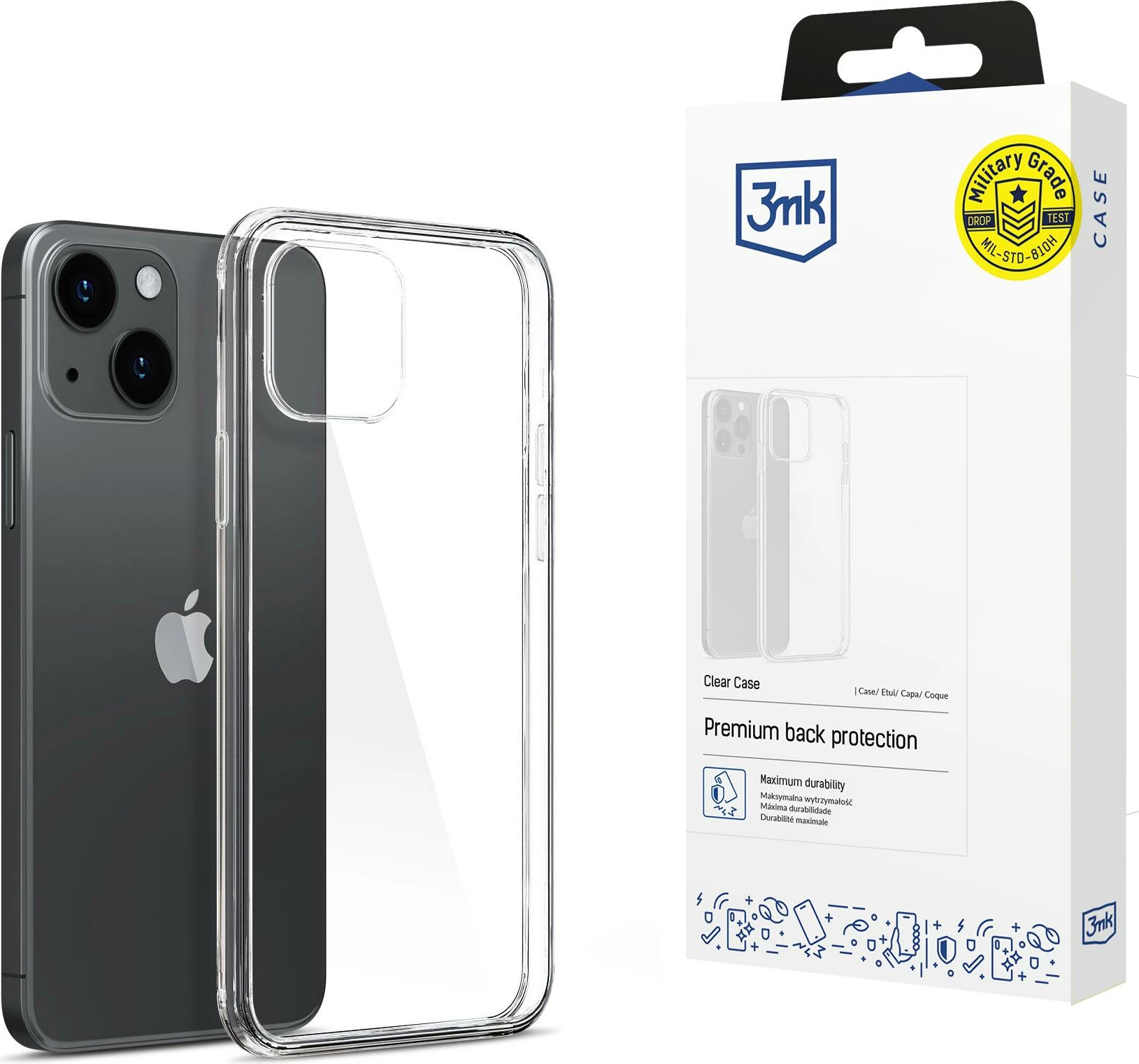 Mbështjellës 3mk Clear Case për iPhone 15, Transparent