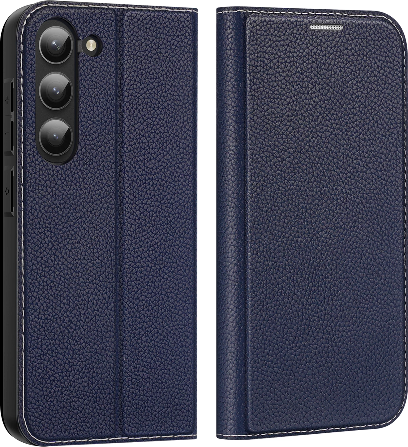 Mbështjellës Dux Ducis Skin X2 për Samsung Galaxy S23+, me xhep kartelash, me mbajtëse, kaltër