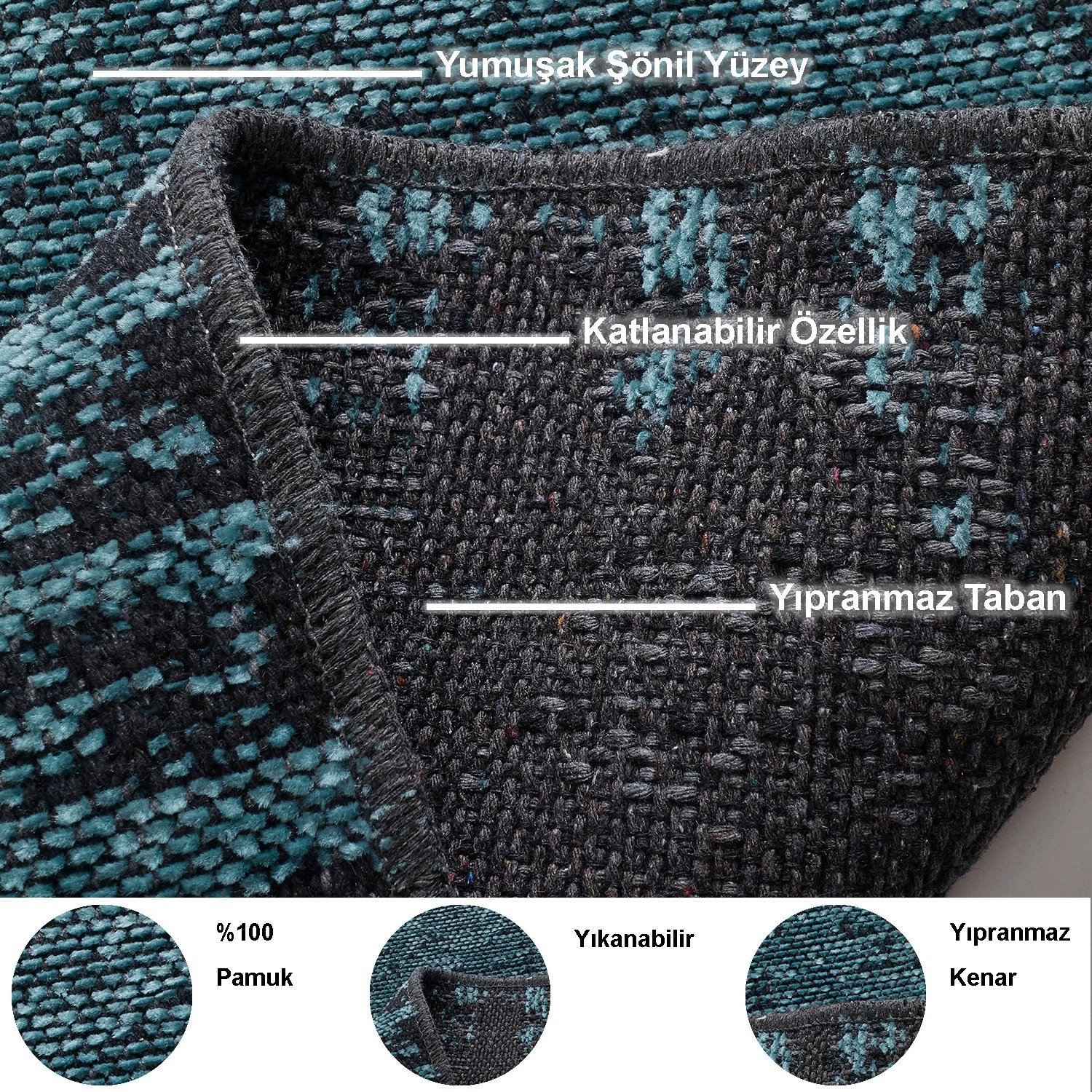 Set tapetash për banjo (2 copë), Mijolnir, Paris, ngjyrë turquoise