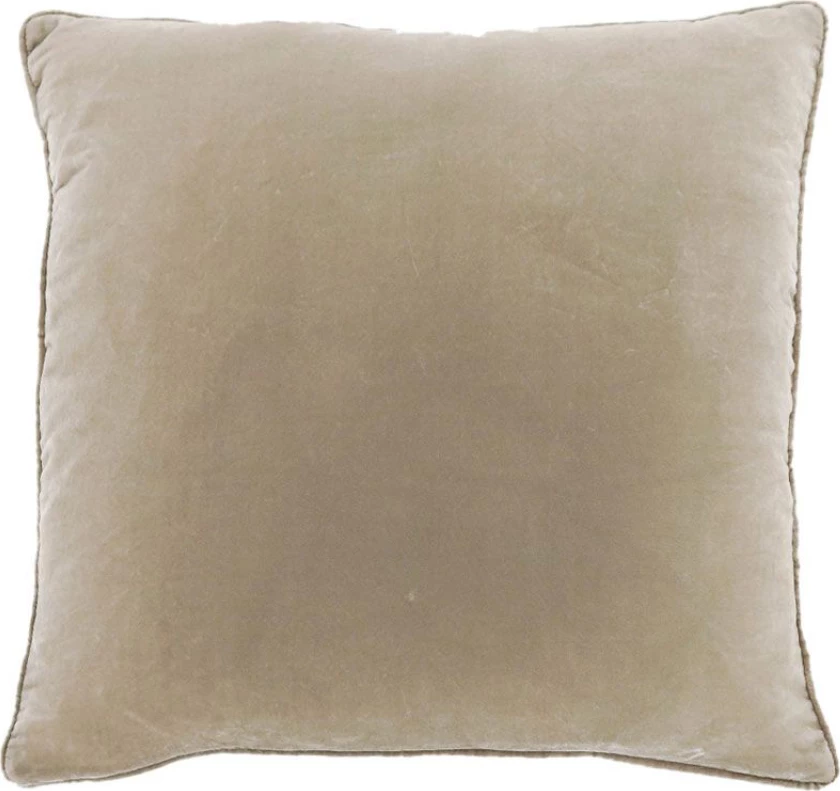 Jastëk dekorativ Tallinn, kadife, bezhë e çelët, 50x50cm