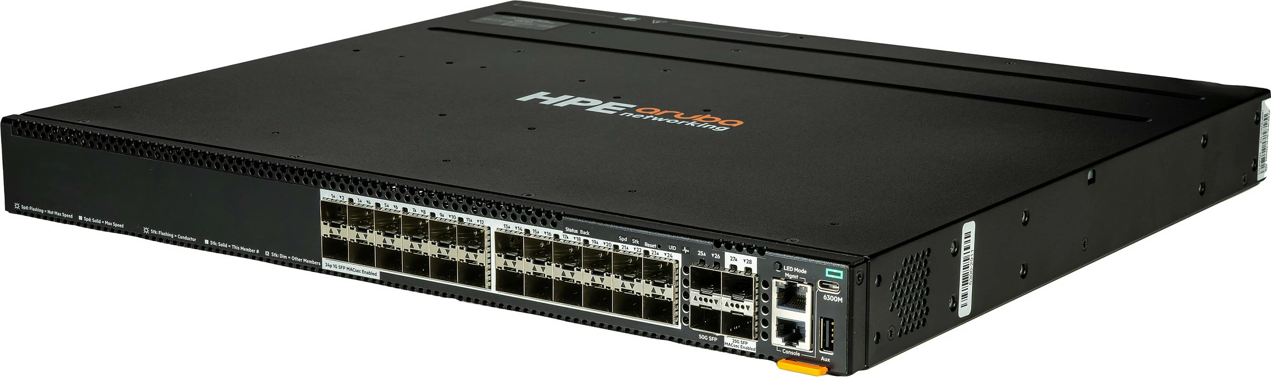 Switch HPE Aruba Networking CX 6300M, 48x Smart Rate PoE 60W, 4x SFP 1/10/25/50G, MACsec