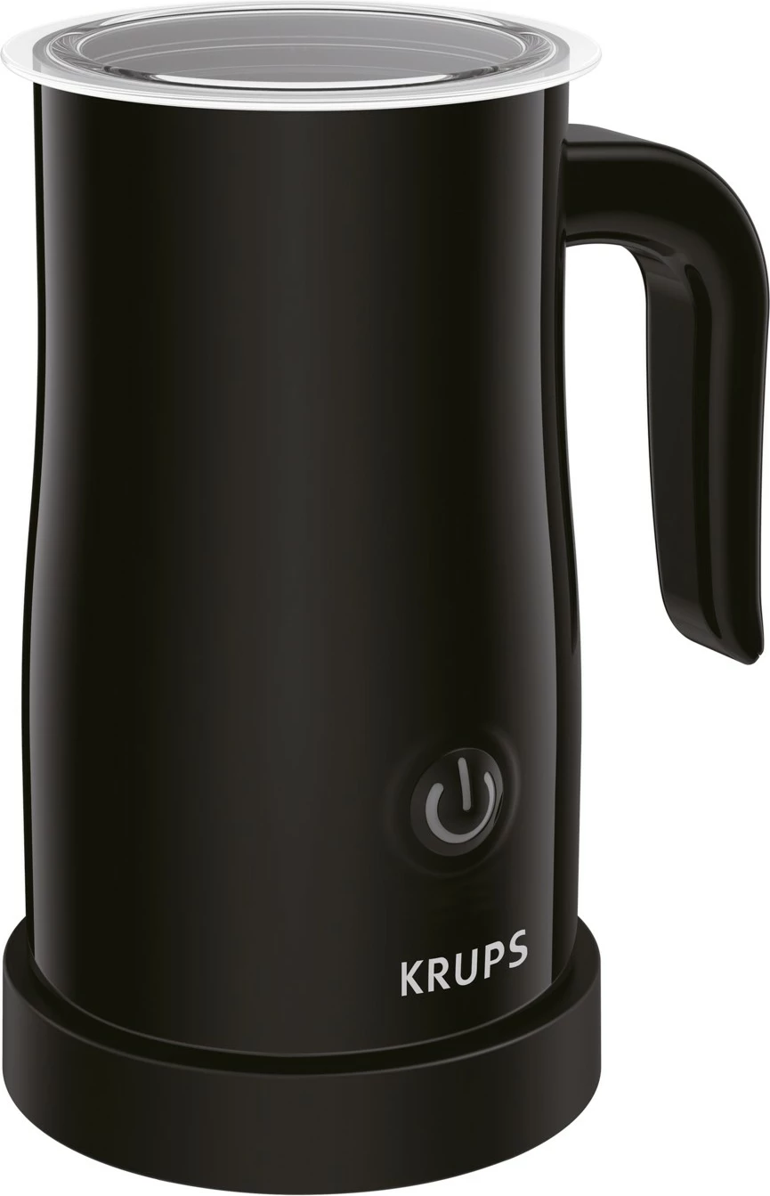 Shkumëzues qumështi Krups XL1008, automatik, 150 ml, inox, i zi