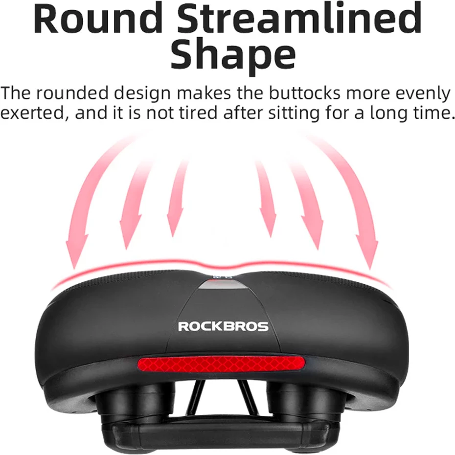Sedilje biçiklete Rockbros AQ-6090R, e zezë dhe e kuqe