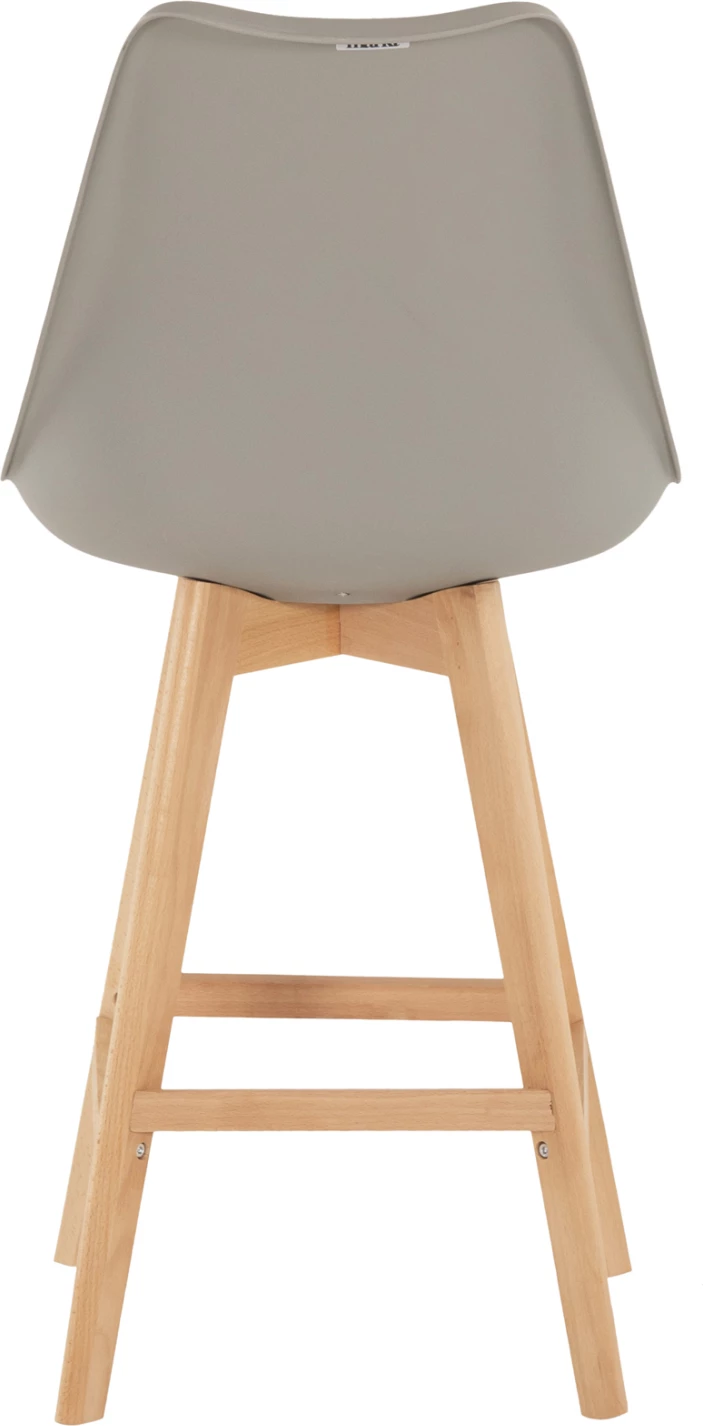 Karrige për bar VEGAS FH8000.30, polipropilen gri - dru ahu ngjyrë natyrale, 47x58x107H cm., set prej 4 copë