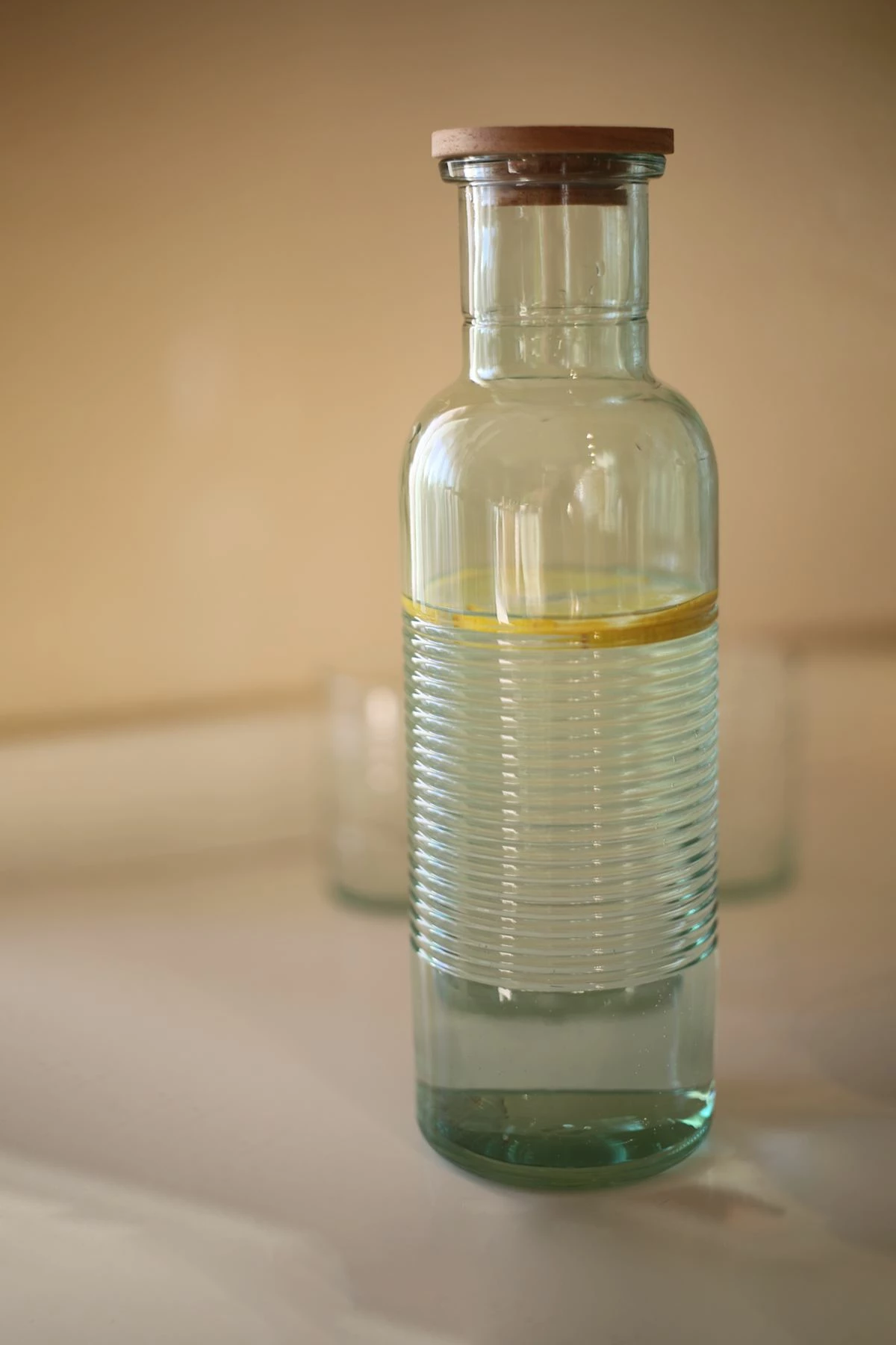 Set shishe qelqi me gota (5 copë), Hermia Concept, ngjyrë e gjelbër, formë fuçie