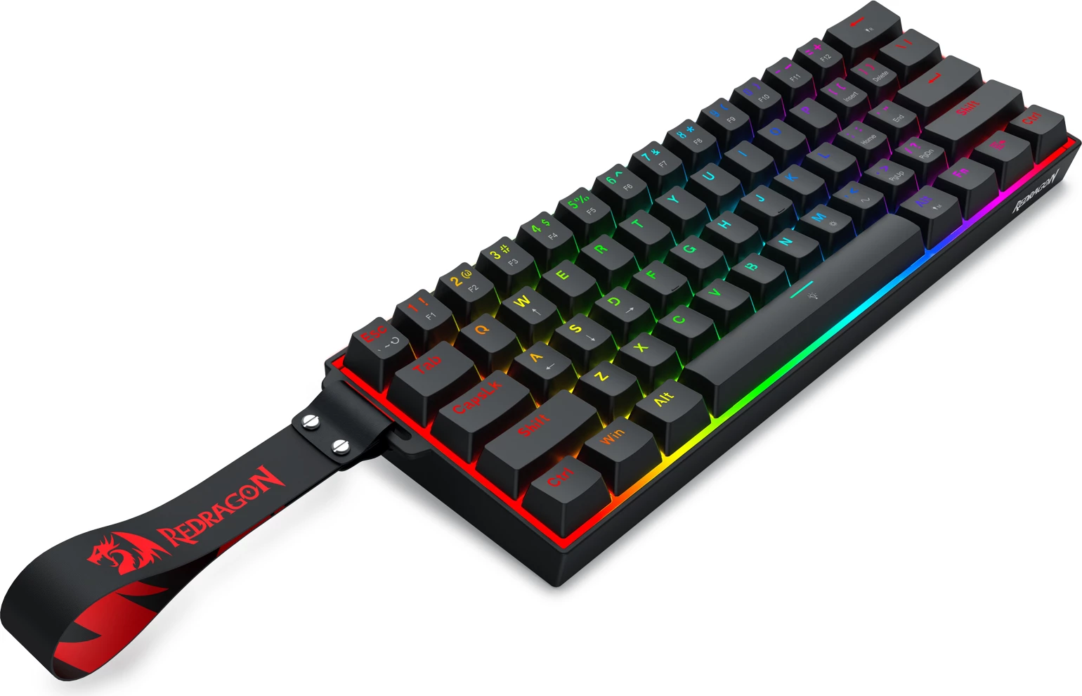 Tastierë gaming me kabllo Redragon Fizz Magnetic Plus K617RGB-MP, Hall Effect, 60% (61 taste), 8000Hz, RGB, USB-C e heqshme, e zezë