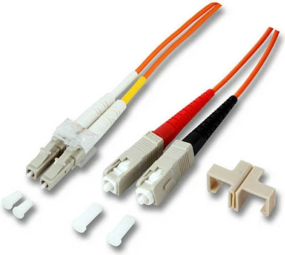 Kabllo fiber optike EFB Elektronik LC-SC OM2 duplex 1m LSZH 2mm, portokalli