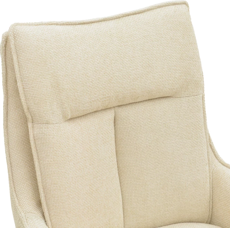 Karrige rrotulluese Konelian, material stof bezhë, këmbë metalike të zeza, 54x63x88cm (2 copë)