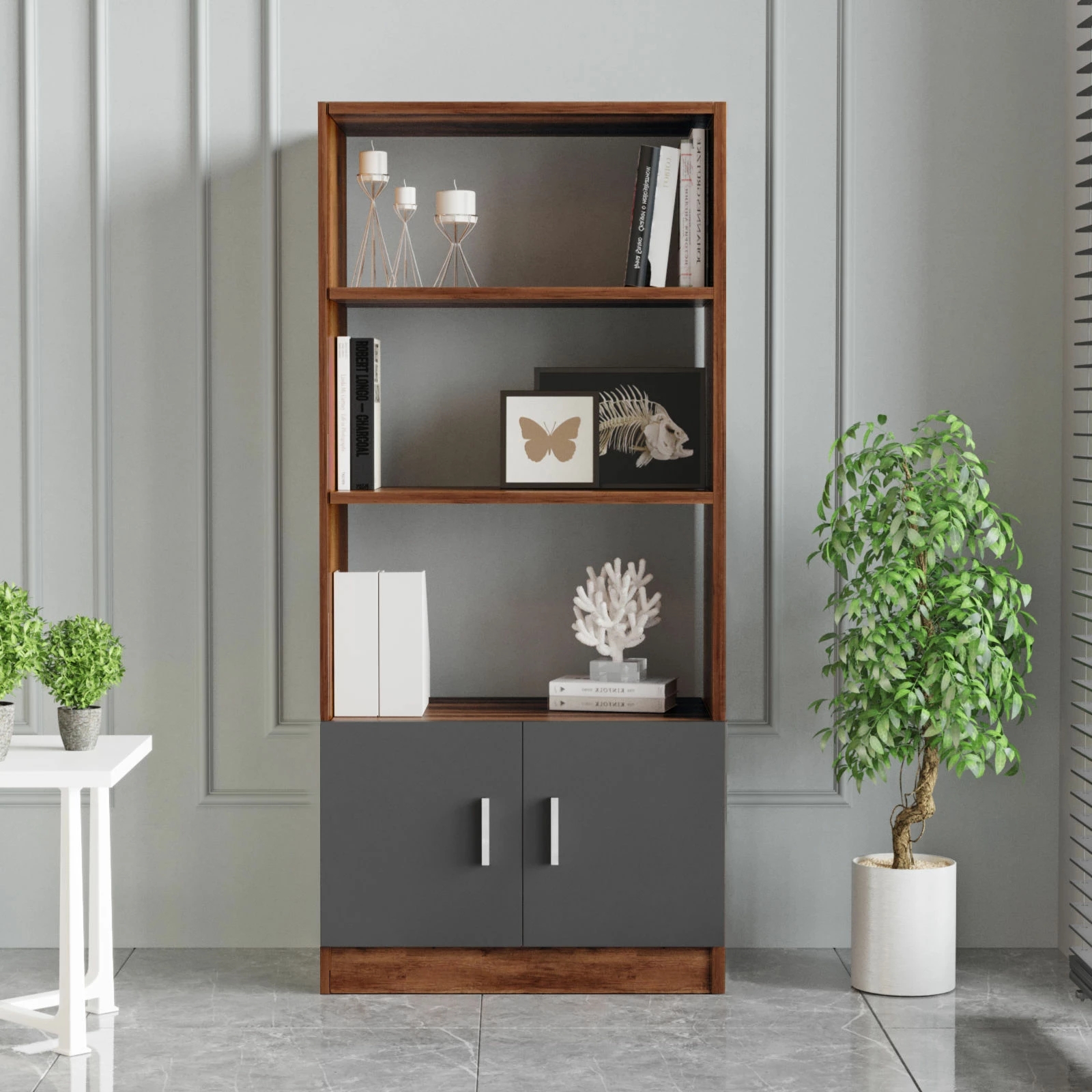 Raft librash Hanah Home, Vo4-Ba, ngjyrë arr dhe antracit