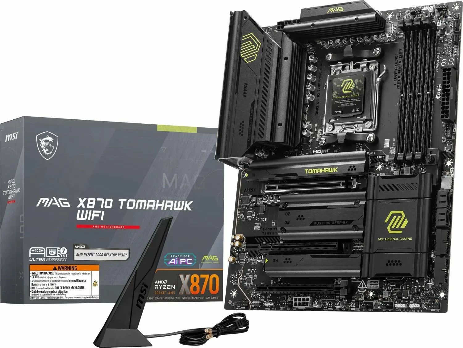 Pllakë amë MSI MAG X870 TOMAHAWK WIFI, ATX, DDR5 256GB, PCIe 5.0, Wi‑Fi 7, 5G LAN