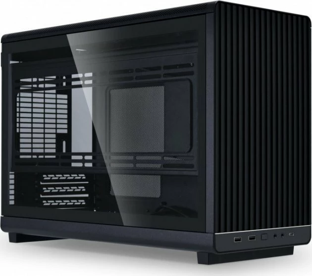 Panel anësor me xham të temperuar Lian Li DAN Cases A3-mATX, majtas, i zi