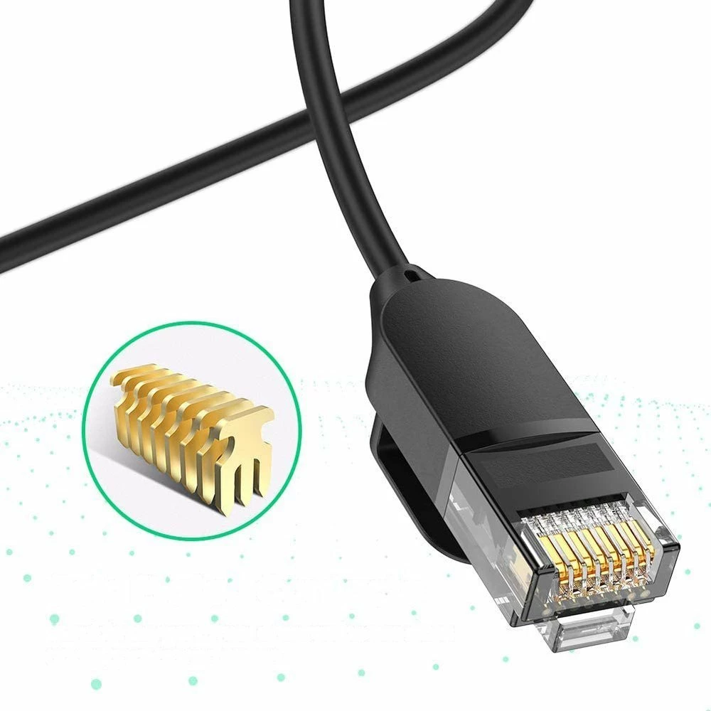 Kabllo rrjeti Ugreen Cat 6A UTP RJ45, 5m, e zezë