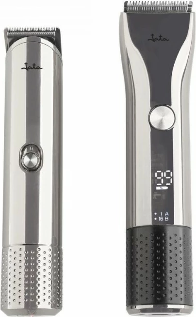 Makinë rroje dhe prerëse flokësh JATA JBSE2102, kit 2 copë, e rikarikueshme, argjendtë-zi