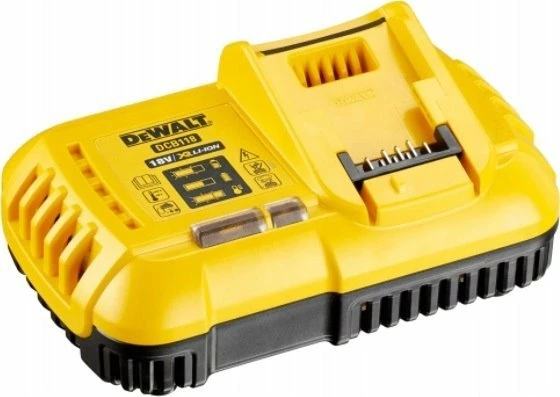 Set bateri Li-Ion dhe karikues DeWalt XR FlexVolt DCB118X3-QW 18/54V 9.0Ah/3.0Ah 162Wh (3 bateri + 1 karikues)