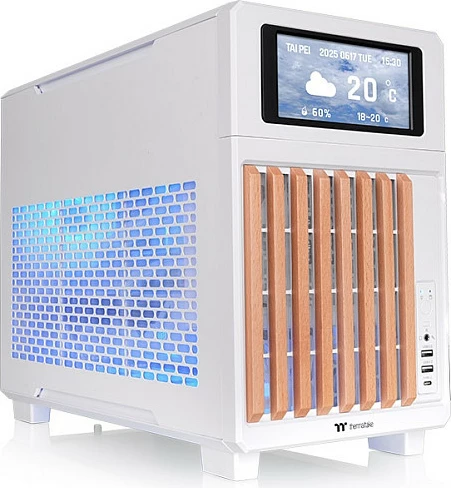 Kasë Thermaltake TR200 WS, USB-C + 2x USB 3.2, Snow White e bardhë