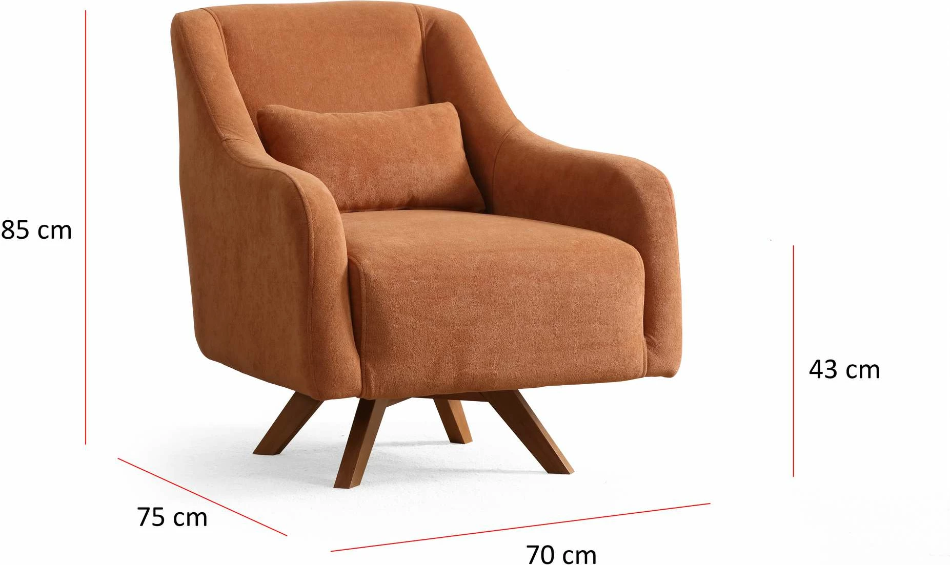 Karrige Wing Hera, portokalli, Atelier del Sofa