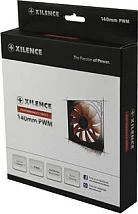 Ventilator për kasë Xilence XPF140.R.PWM, 140mm, PWM, 4-pin, i zi me detaje të kuqe