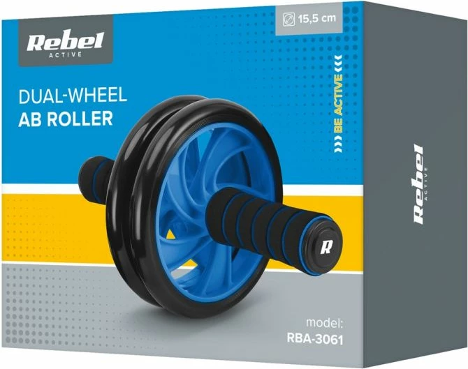 Ab roller Rebel Active Double Wheel AB-2 RBA-3061, zi/kaltër