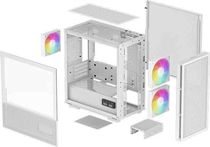 Kasë Deepcool CH360 ARGB (R-CH360-WHAPE3D-G-1) Mini Tower Micro-ATX/Mini-ITX, e bardhë