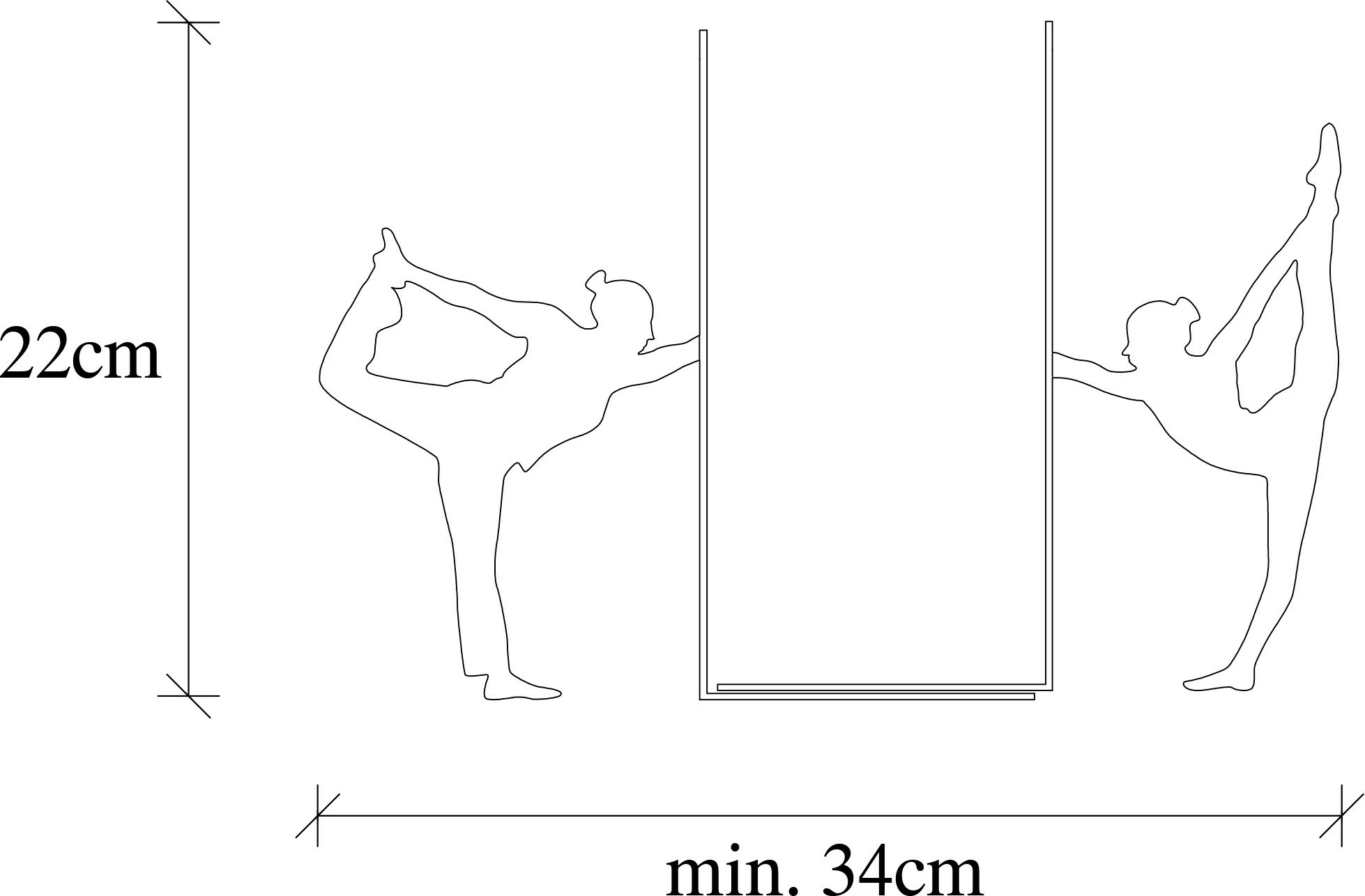 Mbajtëse librash metalike Aberto Design, e zezë, 34x14x22cm